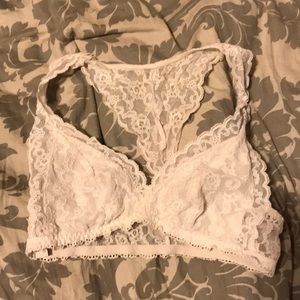 white lacey bralette from PINK super cute